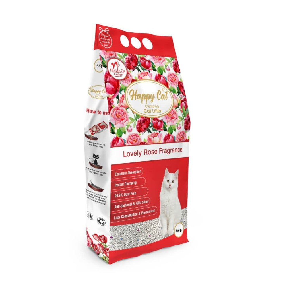 Happy Cat India Clumping Cat Litter  Rose, 5kg