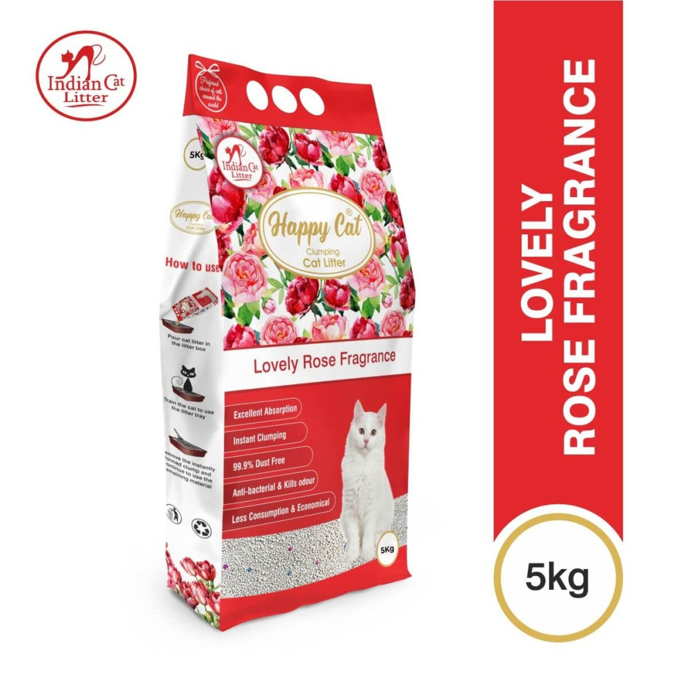 Happy Cat India Clumping Cat Litter  Rose, 5kg