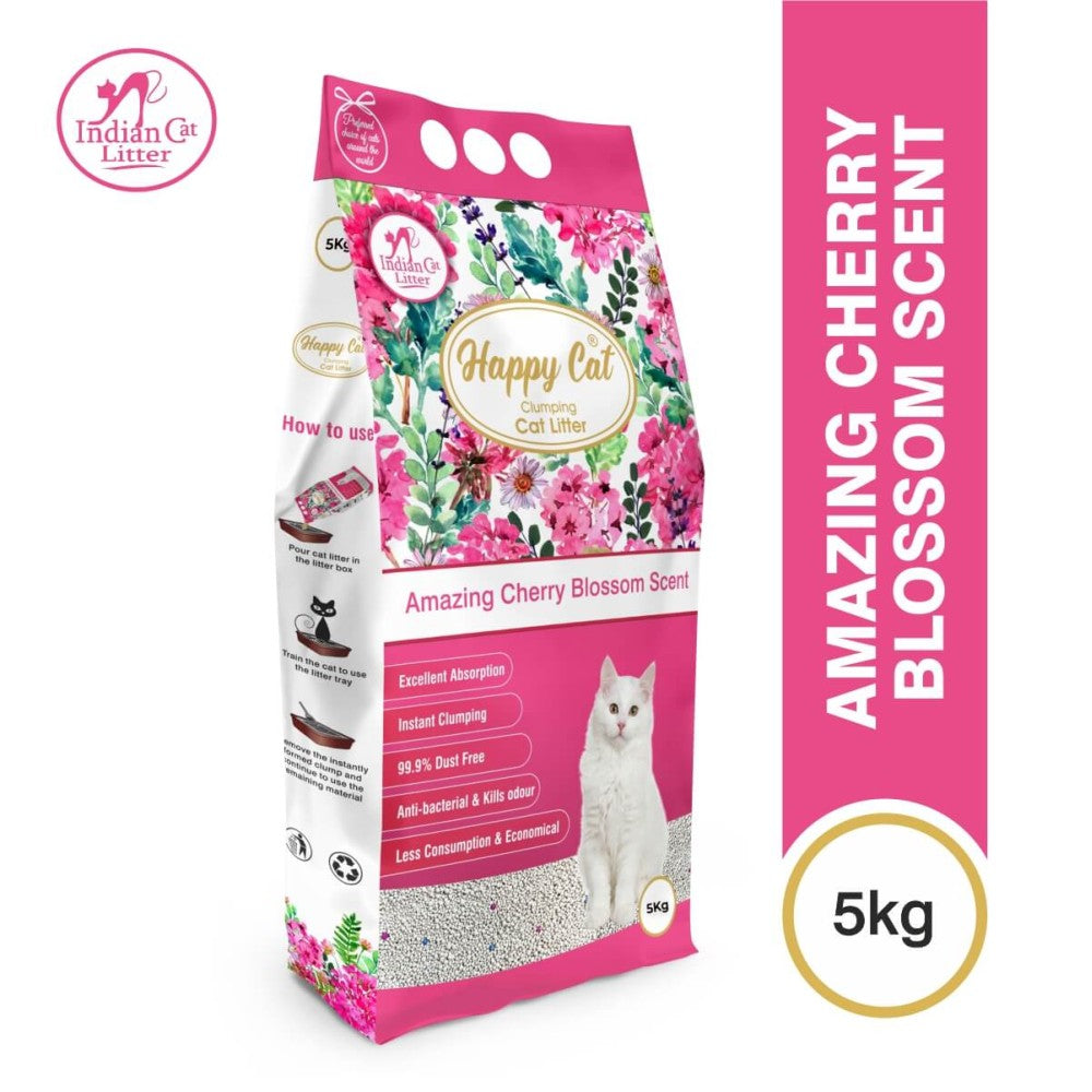 Happy Cat India Clumping Cat Litter Cherry Blossom, 5kg