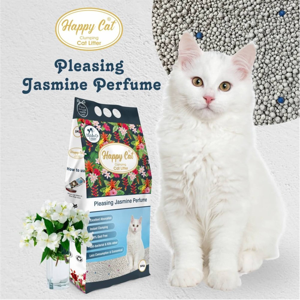 Happy Cat India Clumping Cat Litter ,Jasmine 5 KG Bag