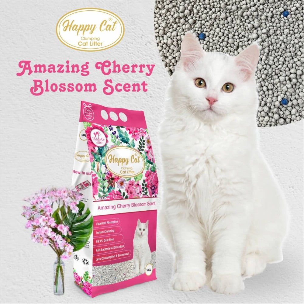 Happy Cat India Clumping Cat Litter Cherry Blossom, 5kg