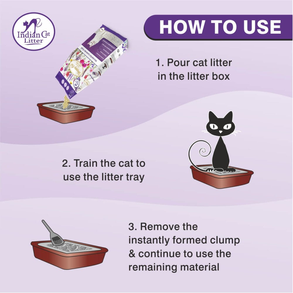 Happy Cat India Clumping Cat litter  Lavender, 5 KG